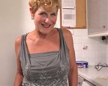 AuntJudysXXX - Busty 57yo Ms. Molly Sucks your Cock and lets you Fuck her in the Kitchen
